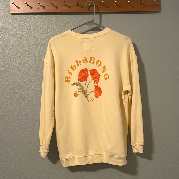 BILLABONG Cream Rose Sweater Size Large - Picture 4 of 6